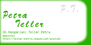 petra teller business card